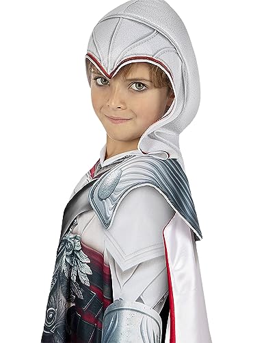 Funidelia | Disfraz de Ezio Auditore Assassins Creed para niño Videojuegos, Assassin's Creed - Disfraz para niños y accesorios para Carnaval y Halloween - Talla 10-12 años - Gris/Plateado