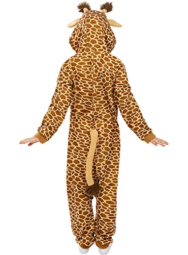 Funidelia | Disfraz de Jirafa Onesie para niño y niña Talla 3-4 años Animales, Desierto - Color: Marrón - Divertidos Disfraces y complementos para Carnaval y Halloween