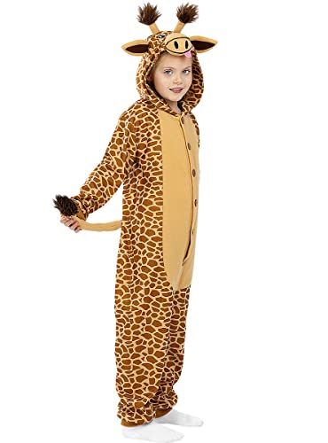 Funidelia | Disfraz de Jirafa Onesie para niño y niña Talla 3-4 años Animales, Desierto - Color: Marrón - Divertidos Disfraces y complementos para Carnaval y Halloween