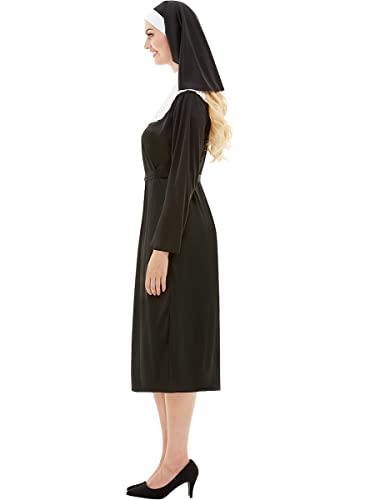 Funidelia | Disfraz de monja para mujer Religioso, Nun, Sister Act, Profesiones - Disfraz para adultos y divertidos accesorios para Fiestas, Carnaval y Halloween - Talla S - Negro