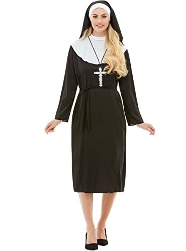 Funidelia | Disfraz de monja para mujer Religioso, Nun, Sister Act, Profesiones - Disfraz para adultos y divertidos accesorios para Fiestas, Carnaval y Halloween - Talla S - Negro