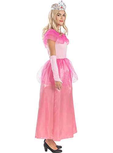 Funidelia | Disfraz de Princesa para mujer Edad Media, Princesas, Reina - Disfraz para adultos y divertidos accesorios para Fiestas, Carnaval y Halloween - Talla XL - Rosa