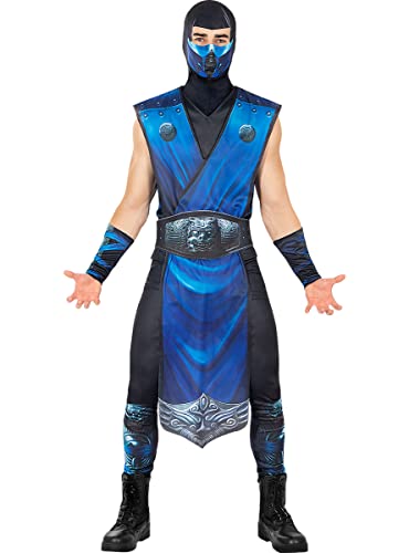 Funidelia | Disfraz de SubZero Mortal Kombat para hombre Videojuegos, Mortal Kombat - Disfraz para adultos y divertidos accesorios para Fiestas, Carnaval y Halloween - Talla M