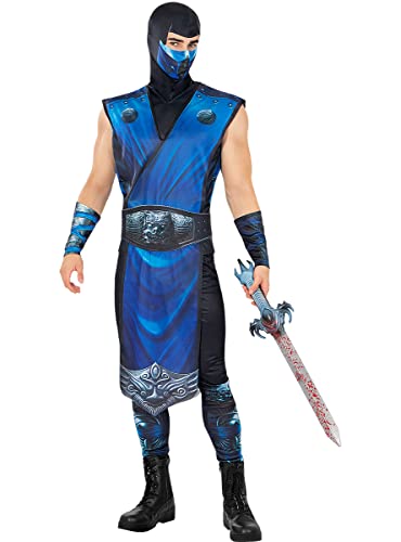 Funidelia | Disfraz de SubZero Mortal Kombat para hombre Videojuegos, Mortal Kombat - Disfraz para adultos y divertidos accesorios para Fiestas, Carnaval y Halloween - Talla M