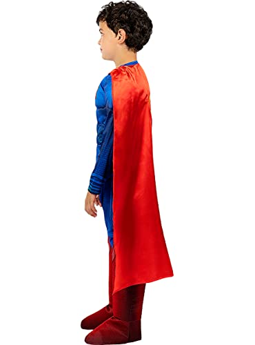 Funidelia | Disfraz de Superman deluxe - La Liga de la Justicia para niño Superhéroes, DC Comics - Disfraces para niños, accesorios para Fiestas, Carnaval y Halloween - Talla 3-4 años - Azul