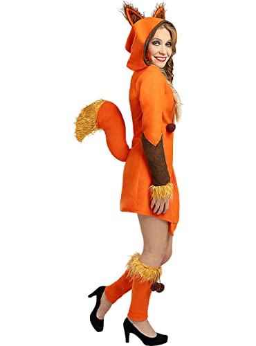 Funidelia | Disfraz de Zorro para Mujer Talla M Animales - Color: Naranja - Divertidos Disfraces y complementos para Carnaval y Halloween