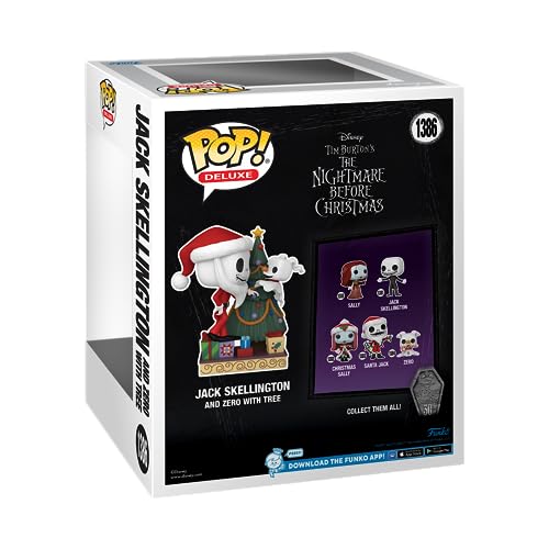 Funko Pop! Deluxe: Disney The Nightmare Before Christmas 30th - Jack Skellington & Zero With Tree - Figura de Vinilo Coleccionable - Idea de Regalo- Mercancia Oficial - Juguetes para Niños y Adultos