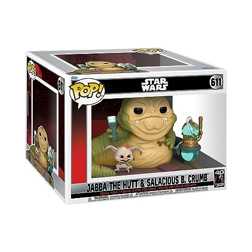 Funko Pop! Deluxe: RotJ 40th - Jabba with Salacious - Star Wars - Figura de Vinilo Coleccionable - Idea de Regalo- Mercancia Oficial - Juguetes para Niños y Adultos - Movies Fans