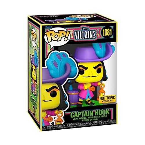 Funko Pop! Disney: Villains - Hook - (Blacklight) - Disney Villains - Figura de Vinilo Coleccionable - Idea de Regalo- Mercancia Oficial - Juguetes para Niños y Adultos - Movies Fans