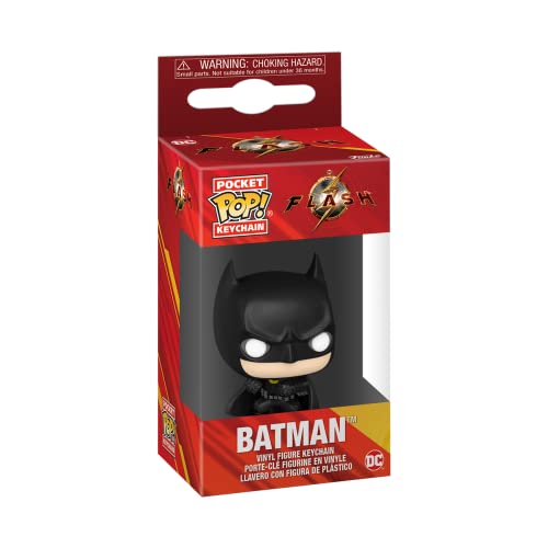 Funko Pop! Keychain: DC - The Flash - Batman - DC Comics - Minifigura de Vinilo Coleccionable Llavero Original - Relleno de Calcetines - Idea de Regalo- Mercancia Oficial - Comic Books Fans