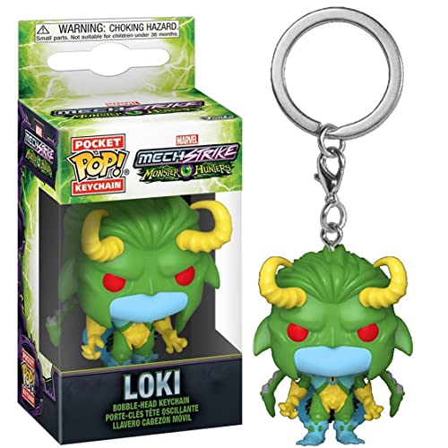 Funko POP! Keychain: Monster Hunters - Loki - Marvel Comics - Collectable Vinilo Mini Figure Llavero Novedoso - Relleno De Calcetín - Idea De Regalo - Mercancía Oficial - Fans De Comic Books