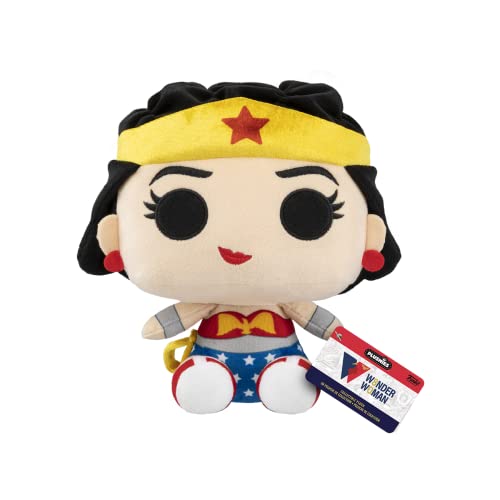 Funko Pop! Plush: WW 80th - Classic Wonder Woman - (1950's) - DC Comics - Juguete Suave - Idea De Regalo De Cumpleaños - Mercancía Oficial - Relleno Peluche para Niños Y Adultos, Novias Y Novios