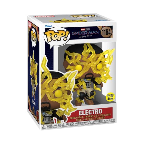 Funko Pop! & tee: Spider-Man: NWH - Electro - Brilla en la Oscuridad - Small - (S) - Marvel - Camiseta, Franela - Ropa con Figura de Vinilo Coleccionable - Idea de Regalo para Adultos Hombres