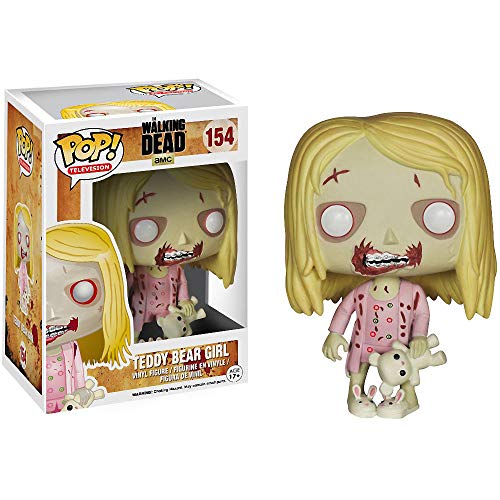 Funko Teddy Bear Girl: Walking Dead x POP! TV Vinyl Figure & 1 POP! Compatible PET Plastic Graphical Protector Bundle [#154 / 04244 - B]