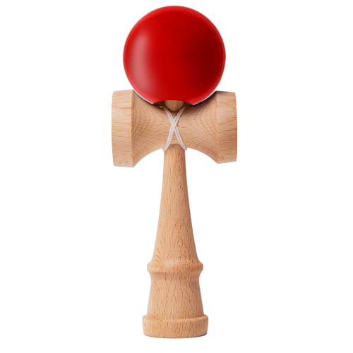 Funky Planet Kendama Toy - Catch Ball Cup Game - Coordinación y Desarrollo de Reflejos - Juguete Tradicional japonés - A para Cualquier ocasión y para Todos (Púrpura) (Rojo)