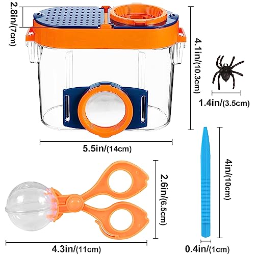 Funmo Caja de observación de Insectos para niños,Lupa de Insectos,Caja de Visor de Insectos,Caja de colección de Insectos,Juguetes para Aprender al Aire Libre Herramienta de exploración