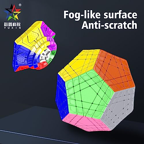 FunnyGoo YuXin HuangLong 5x5 Dodecaedro 12 Superficie Gigaminx Megaminx 5 x 12 Cubo de rompecabezas mágico del cubo Stickerless