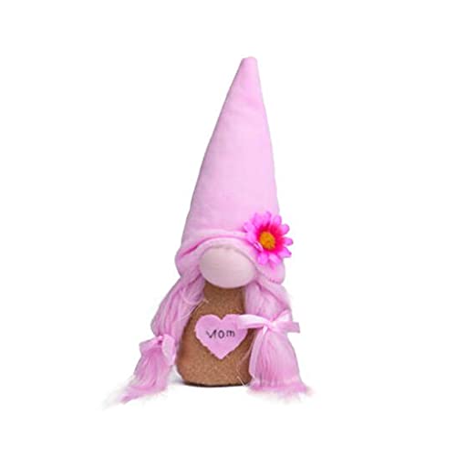 FUZYXIH Gnomo del día de la madre I Love Mom Dad Flower Tomte sueco Nisse escandinavo elfo enano granja decoración de cocina estante bandeja escalonada decoración Tomte sueco Nisse elfo