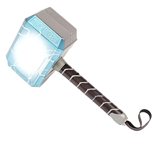 FYHCY Thor Martillo Modelo con Luz LED y Sonido Thor's Hammer Martillo para NiñOs Halloween Juego de Roles The Hammer of Thor PVC para NiñOs de 5 AñOs en Adelante 18 Cm Adecuado