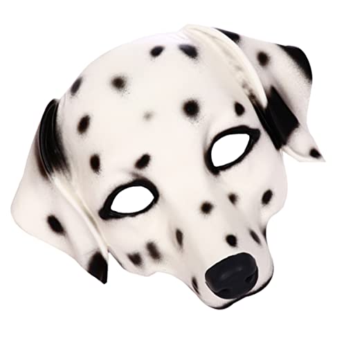 GALPADA Gorro de peluche animal para fiesta de carnaval, juego de rol, gorro de animal, disfraz de Aniaml, disfraz facial dálmata, perro espinoso