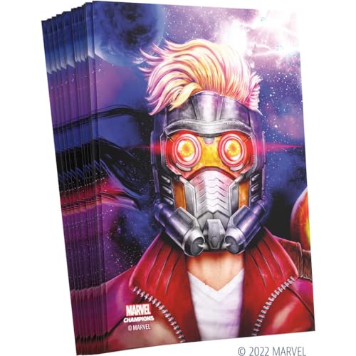 Gamegenic - Marvel Champions Sleeves Star-Lord - Multilenguaje (incluye Español)