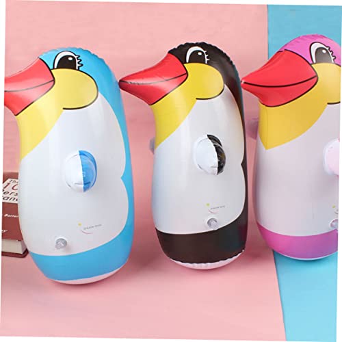 GANAZONO 12 Piezas Vaso De Pinguino Juguetes De Vaso De Pingüino Vaso Polivinílico Roly del Pingüino Globo Gigante De Animales Rocas Musical Perforación Alberca Bebé Cloruro De Polivinilo