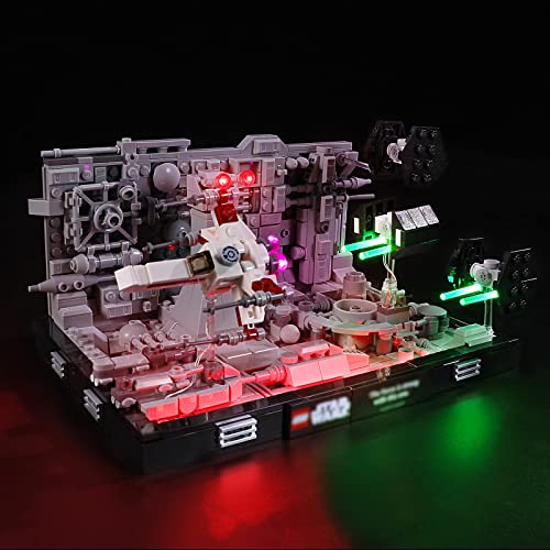 GEAMENT Kit de Luces LED Compatible con Lego Diorama: Ataque a la Estrella de la Muerte (Death Star Trench Run Diorama) - Conjunto de luz para Star Wars 75329 (Juego Lego no Incluido)