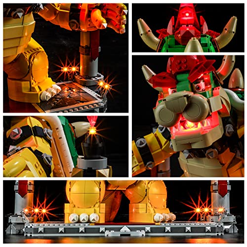 GEAMENT Kit de Luces LED Compatible con Lego El Poderoso Bowser (The Mighty Bowser) - para Super Mario 71411 (Juego Lego no Incluido)