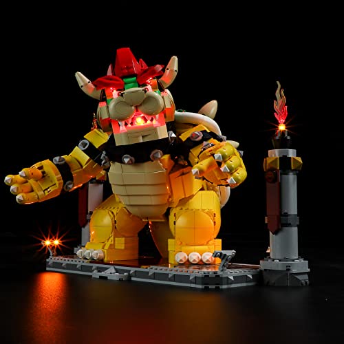 GEAMENT Kit de Luces LED Compatible con Lego El Poderoso Bowser (The Mighty Bowser) - para Super Mario 71411 (Juego Lego no Incluido)