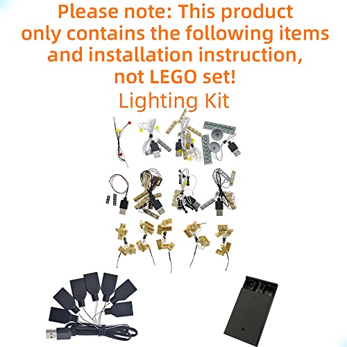 GEAMENT Kit de Luces LED para Castillo de Hogwarts (Hogwarts Castle) - Compatible con Harry Potter Lego 71043 (Juego Lego no Incluido) (con Instrucciones)