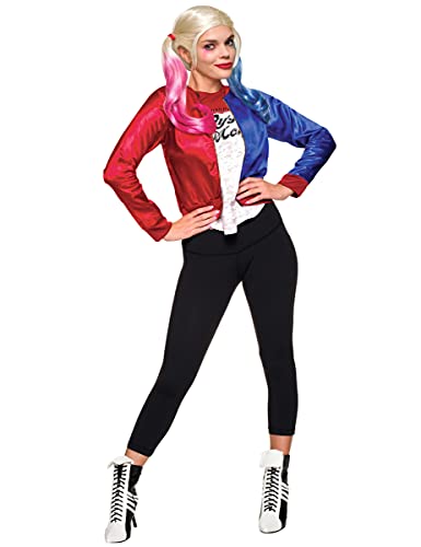 Generique - Disfraz Chaqueta y Camiseta Adulto Harley Quinn - Escuadrón Suicida M