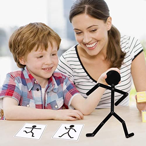 Geteawily Wood Stickman Puzzle Toys - Puzzle Stickman de Madera - Juguete Mr.Flex Stickman - Puzzle Preescolar Pequeño Hombre de Madera Deporte de Madera - Juguetes Montessori para Niños Pequeños