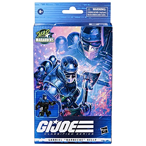 G.I. Joe Classified Series, Figura de Mad Marauders Gabriel Barbecue Kelly 58 Coleccionable, con Embalaje Especial, Multicolor (Hasbro F4030)