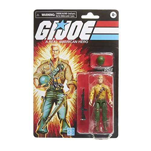 GI JOE Retro Duke Vs. Cobra Commander - Paquete de 2 Juguetes de 3.75 Pulgadas a Escala de Figuras de acción coleccionables con Accesorios, Juguetes para niños a Partir de 4 años (F49265S0)