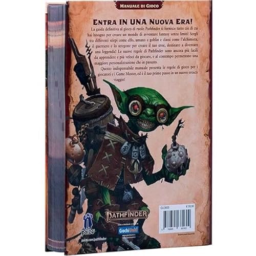 Giochi Uniti Pathfinder Segunda Edición: Manual de Juego, Primera reimpresión, Juego de rol, 12+, Edición Italiana, GU3624