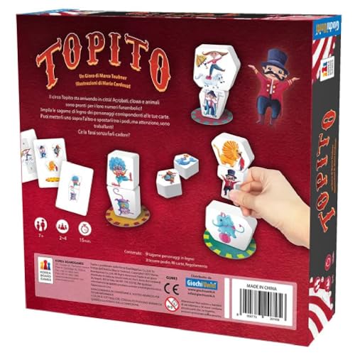 Giochi Uniti – Topito, Juego de Mesa, 2-4 Jugadores, 7+ Años, Edición Italiana, GU693