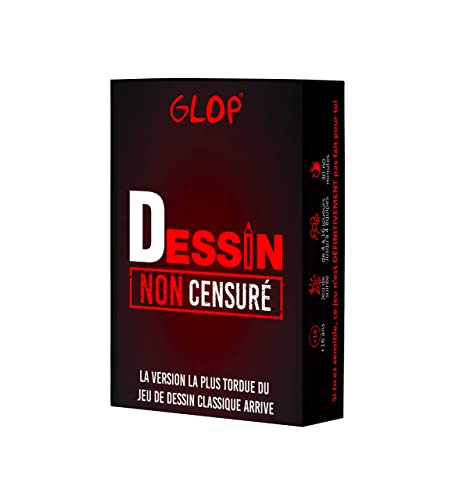 Glop Jeux de Société Adulte - La Version la Plus Tordue du Jeu de Dessin Classique - De 2 à 4 équipes - Jeux de Société - Jeux de Plateau - Jeu de Société Adulte - Cadeau Dessin