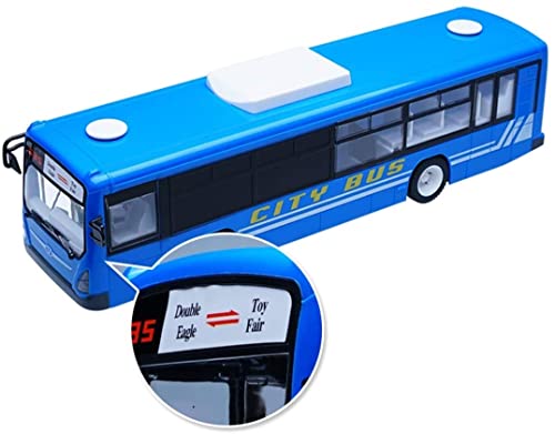 GLOYER Canales Control Remoto autobús Puerta Ajustable luz LED Que se Puede Abrir Escala 1/12 RC Bus Juguetes Control Remoto Funcional Completo autobús niños niñas Interior al Aire Libre