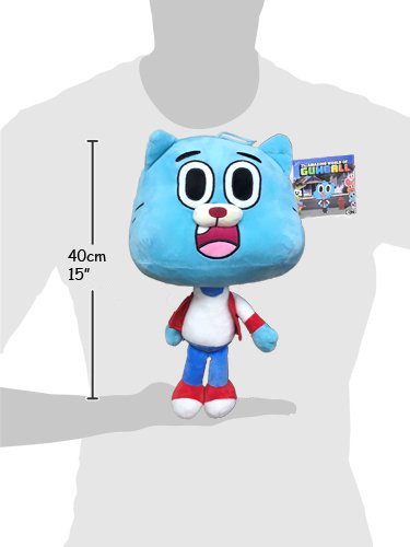 GMBALL El Asombroso Mundo de Gumball - Peluche Gumball Personaje Azul 40cm - Calidad Super Soft - Azul-