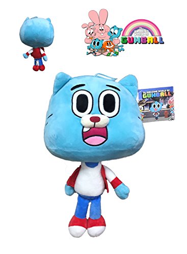 GMBALL El Asombroso Mundo de Gumball - Peluche Gumball Personaje Azul 40cm - Calidad Super Soft - Azul-