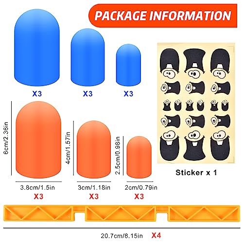 Gobblet Gobblers, Big Eat Small Tic TAC Toe Juego Set, 2 Jugadores Tic TAC Toe Big Eat Small Juego de Padres e Hijos Interactivo, Azul Naranja Gobblet Gobblers Juego de Mesa para la Familia