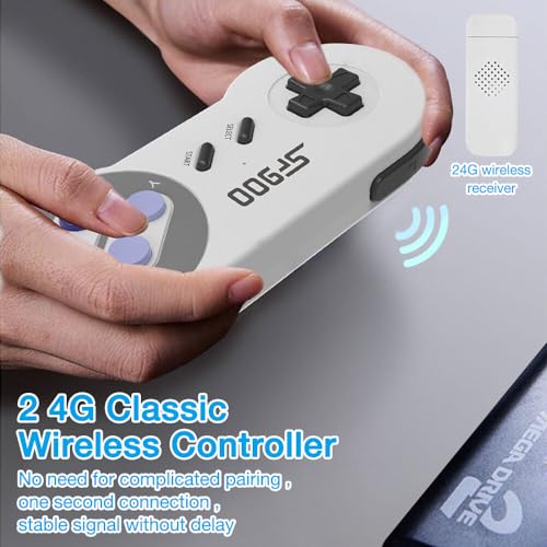 Gobesty Retro Game Stick más de 5000 Juegos, Salida HDMI 4K y Controlador inalámbrico de 2.4 GHz para conectar y Jugar en la televisión