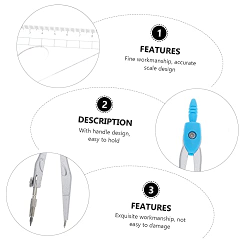 Gogogmee 1 Juego Brújula Apoya Dibujo Regla Con Compás Regla Triangular Kit De Dibujo De Ingeniero Brújula Regla Todo En Brújula Para Trabajar Metales Tiro Penal Hierro Precisión Niño