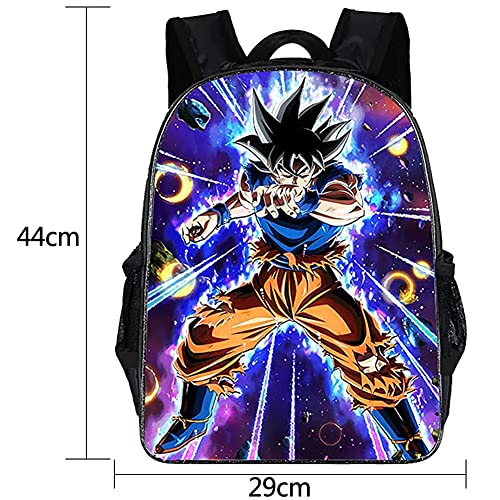 Goku Mochila Infantil, Goku Mochila Escolar para Niños 3D Estampado Mochila Bolsa Mochila Escolar de Dibujos Animados Mochilas Anime Mochila 3D Estampado Mochila Bolsa de Viaje