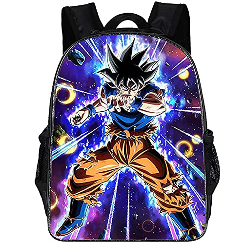 Goku Mochila Infantil, Goku Mochila Escolar para Niños 3D Estampado Mochila Bolsa Mochila Escolar de Dibujos Animados Mochilas Anime Mochila 3D Estampado Mochila Bolsa de Viaje