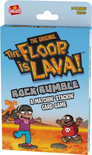 Goliath The Original The Floor is Lava! Juego de cartas Rock Rumble – Juego de cartas apilables a juego para 2-4 jugadores, a partir de 5 años