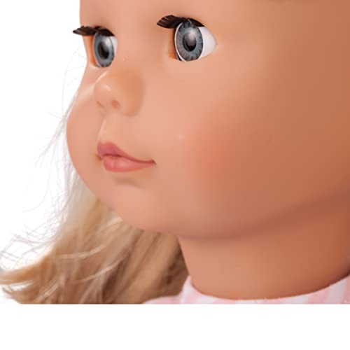 Götz 1490365 Precious Day Girl To Dress - 46 cm Standing-Doll with Blonde Hair and Blue Sleeping Eyes - Suitable Agegroup 3+