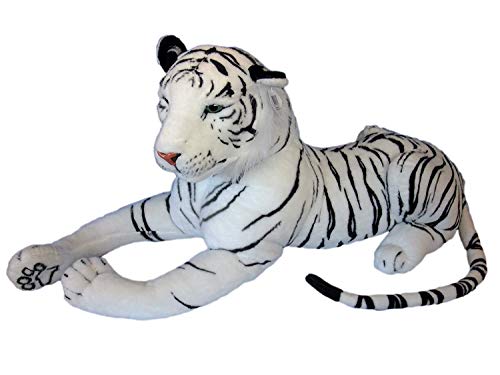 Gran Tigre Blanco Relleno de Felpa Suave 160cm