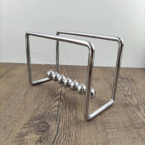 Gravity Balanced Newton's Cradle, Clásico Newton's Cradle Balance Bolas, Newton Cradle Balones De Equilibrio, Péndulo Newton con 7 Bolas, para Regalo De Adorno De Escritorio De Oficina En Casa