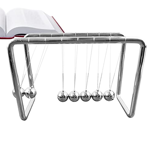 Gravity Balanced Newton's Cradle, Clásico Newton's Cradle Balance Bolas, Newton Cradle Balones De Equilibrio, Péndulo Newton con 7 Bolas, para Regalo De Adorno De Escritorio De Oficina En Casa